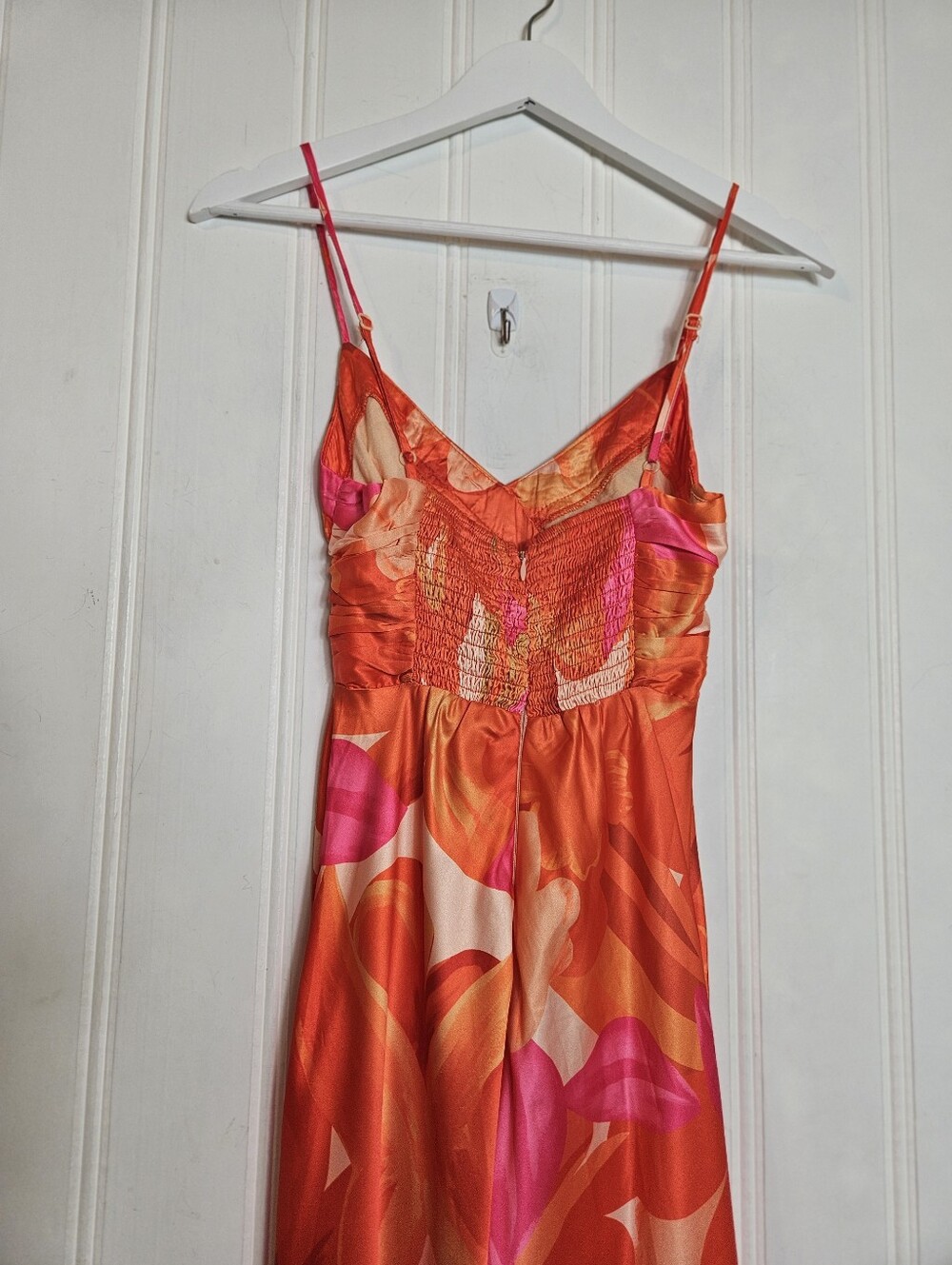 Hello Molly Red Satin Midi Dress Coquette Fairycore Romantic Slip Size 4 - Picture 8 of 15